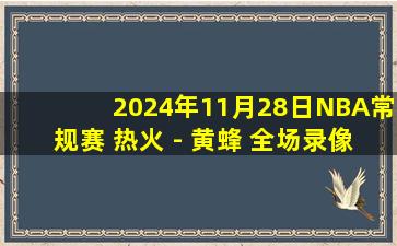 2024年11月28日NBA常规赛 热火 - 黄蜂 全场录像